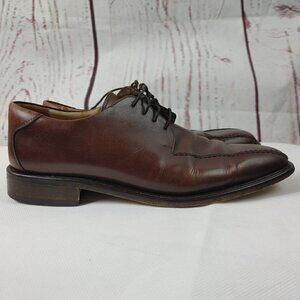 Pronto Uomo FIRENZE Made In Italy Oxford Lace Up Brown Leather Men's Sho…